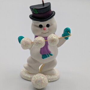 Hallmark Keepsake Cool Juggler 1988, Vintage Snowman Christmas Ornament